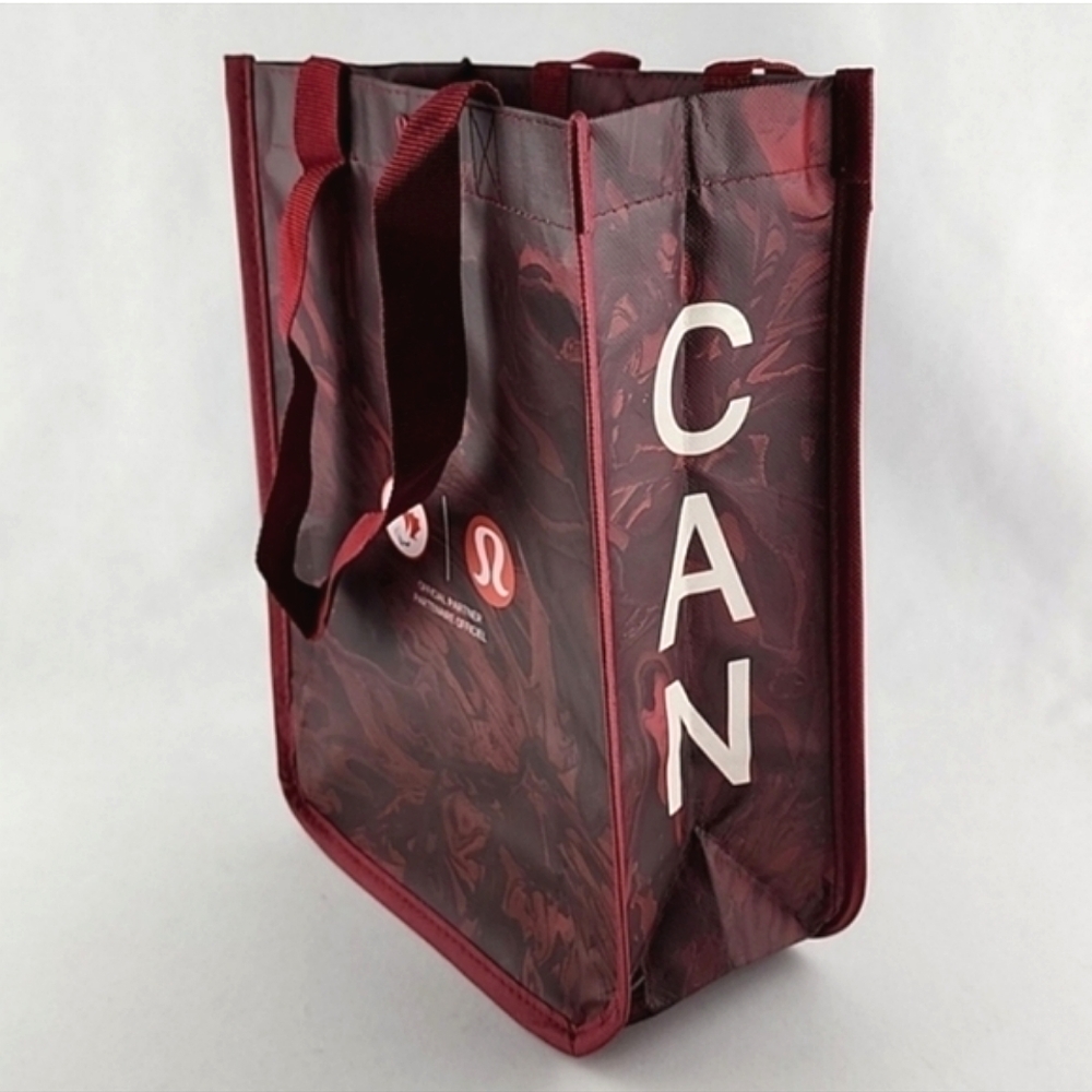 Lululemon Olympic Canada Limited  Edition Reusable Carryall Tote Burgundy C A N